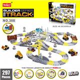 OBL953698 - 电动灯光旋转过山车轨道工程车 297PCS（不包电）