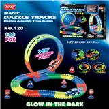 OBL953721 - 电动灯光夜光旋转过山车轨道套装109PCS（不包电）