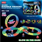 OBL953724 - 电动灯光夜光旋转过山车轨道套装177PCS（不包电）