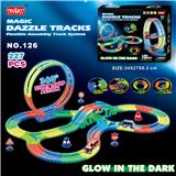 OBL953726 - 电动灯光夜光旋转过山车轨道套装227PCS（不包电）