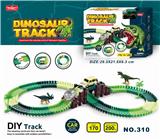 OBL953730 - 电动灯光恐龙多变轨道车套装170PCS（不包电）
