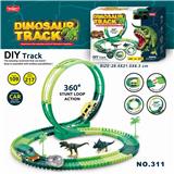OBL953731 - 电动灯光恐龙旋转过山车轨道套装109PCS（不包电）