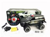 OBL956278 - 1:12 4通仿真丰田越野明窗兰德酷路泽警车带灯光带充电配动力感应遥控器