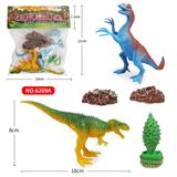 OBL962149 - 侏罗纪世界3：统治-PVC模型套装7寸镰刀龙+7寸南方巨兽龙+火之花银剑菊+2块恐龙化石模型