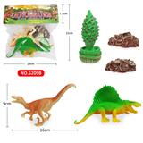 OBL962150 - 侏罗纪世界3：统治-PVC模型套装7寸异齿龙+7寸恐爪龙+火之花银剑菊+2块恐龙化石模型