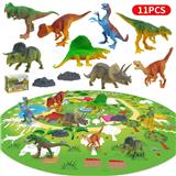 OBL962167 - 侏罗纪世界3：统治-8款大恐龙模型+2恐龙化石+1场景地垫玩具套装11件套