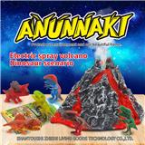 OBL962282 - 侏罗纪世界3：统治-电动声光喷雾冒烟火山模型+6只精口小恐龙模型场景套装