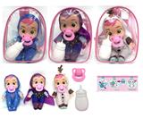 OBL963087 - 10寸搪胶冰雪奇缘版哭泣娃娃带喝水流眼泪功能，带四声IC、奶瓶奶嘴