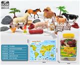 OBL964012 - 30件套牧场动物桶装