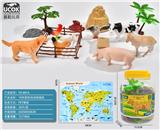 OBL964020 - 19件套牧场动物桶装