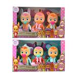 OBL967489 - 6寸搪胶独角兽哭泣娃娃带流眼泪功能带奶瓶，带奶嘴，领巾6款混装