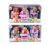 OBL967491 - 6寸搪胶独角兽哭泣娃娃带流眼泪功能带奶瓶，带奶嘴，带领巾，3款不同坐骑配件6款混装