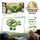 OBL967826 - 电动恐龙积木轨道-火箭跑道配霸王龙（43PCS）不包电