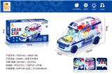 OBL970767 - 电动万向齿轮灯光音乐警车