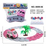 OBL971785 - ABS卡通电动音乐救护车轨道救护套装