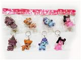 OBL975076 - 1只搪塑动物钥匙扣7款可混装