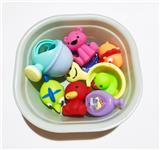 OBL978280 - 24方盆配搪胶动物