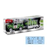 OBL978474 - 1:20吉普架恐龙拖车(车带声光,恐龙带声光)