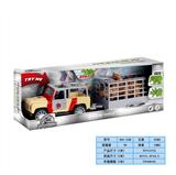 OBL978477 - 1:20吉普架恐龙拖车(车带声光,恐龙带声光+喷雾)