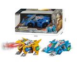 OBL979508 - 电动万向变形喷雾恐龙战车带灯光/音乐（三角龙）