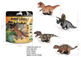 OBL980409 - PVC环保回力恐龙车(4款混装)