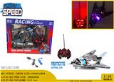 OBL980869 - 1:16 包3.7v锂电池-（遥控器2AA不包) 不侵权 五通 PVC环保车壳 遥控 陆地飞机（车） 七彩灯光 -左右进退