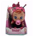 OBL982123 - 毛绒七星瓢虫-第9代14寸搪胶哭泣娃娃带四声音乐cry Babies-Tutti Fritti带流眼泪功能，带吸水奶瓶，带奶嘴  。毛绒带加暖功能。衣服2件套
