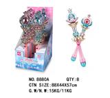 OBL983975 - 女孩声光音乐电动魔法棒(6PCS)