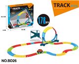 OBL986172 - 电动灯光百变立体轨道车（178PCS）