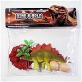 OBL986890 - pvc恐龙套装剑龙单只恐龙一个蛋巢两颗蛋一棵树（12款可混装）