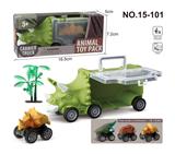 OBL988254 - 小三角龙收纳车+1只回力恐龙+1颗树