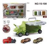 OBL988268 - 小三角龙收纳车+2只铁皮+1个弹射+6粒配件