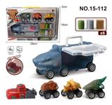 OBL988272 - 小鲨鱼收纳车+3只恐龙车+1个弹射+6粒配件