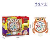 OBL989747 - 卡通猫头鹰电动钓鱼盘玩具（咖色）