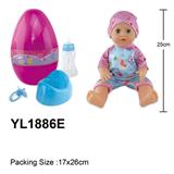 OBL996118 - 25CM娃娃带喝水小便功能，配奶瓶，奶嘴，马桶配件