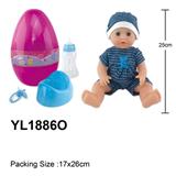 OBL996128 - 25CM娃娃带喝水小便功能，配奶瓶，奶嘴，马桶配件