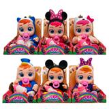 OBL999496 - 16寸全身搪胶哭泣娃娃米奇米妮动画服装带音乐会喝水流眼泪（6款混）